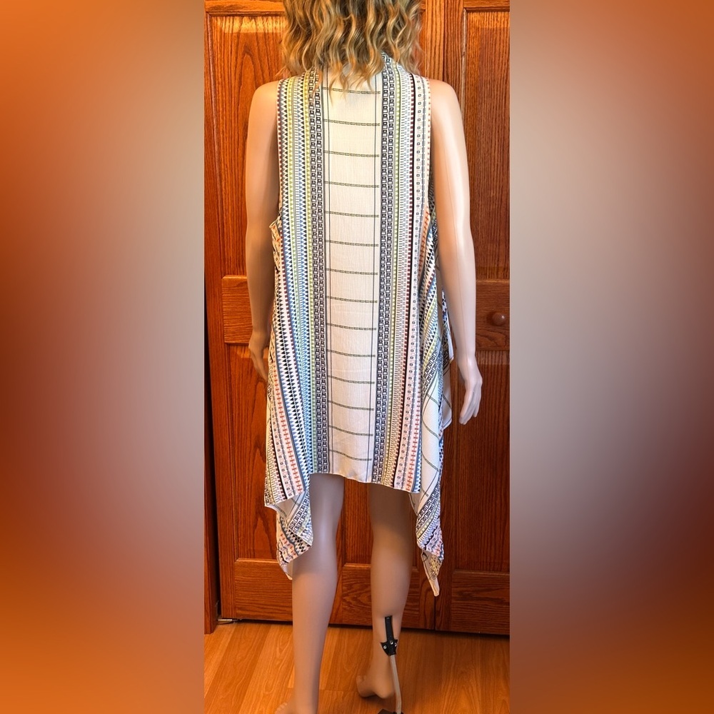 Bohemian Patterned Open Front Kimono Cardigan One… - image 8